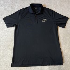 Purdue Boilermakers Ping Polo Shirt Black Gold XL Golf Performance NCAA Mens